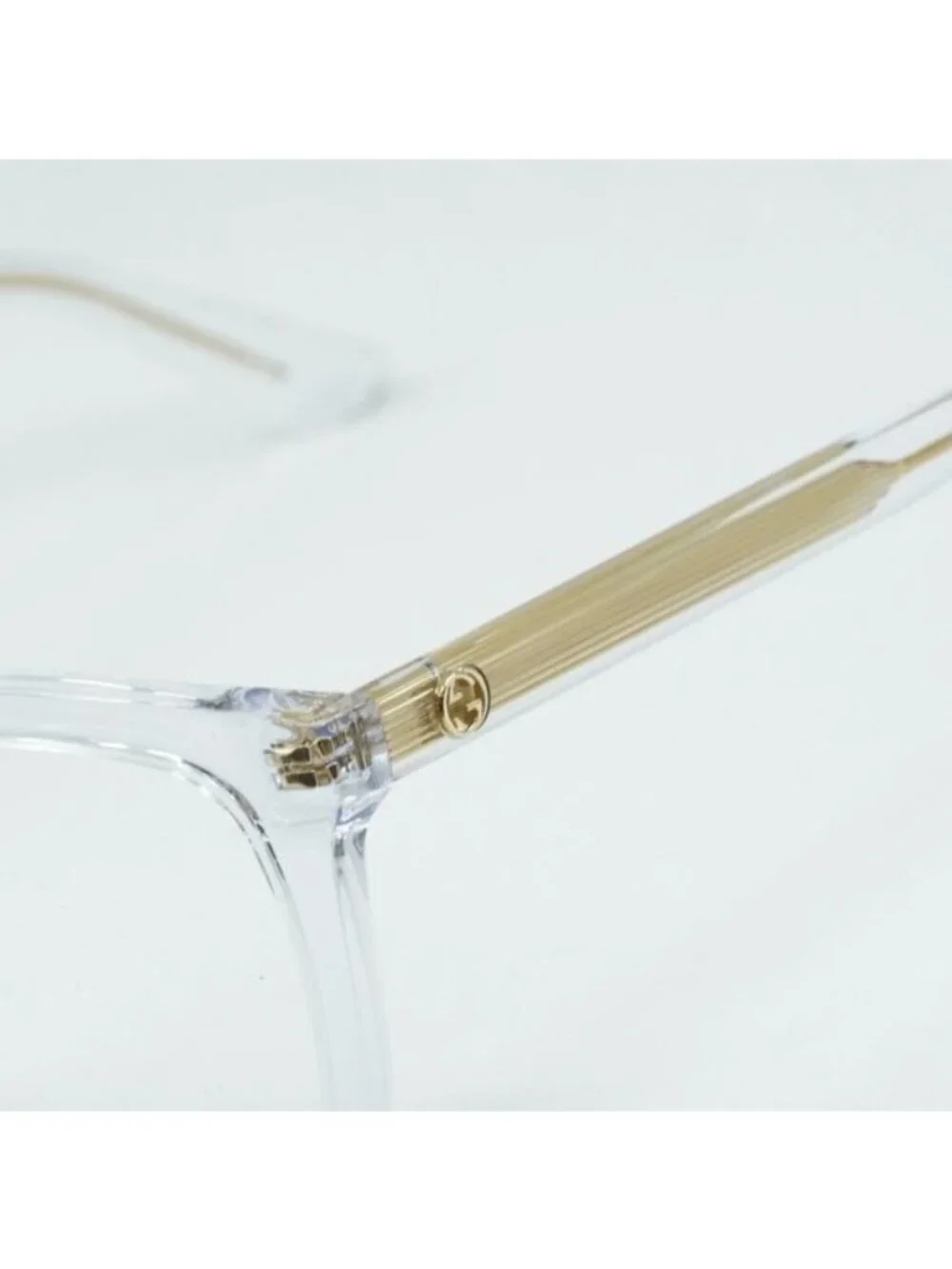 Gucci GG1319O 003 Square Eyeglasses – Transparent With Gold